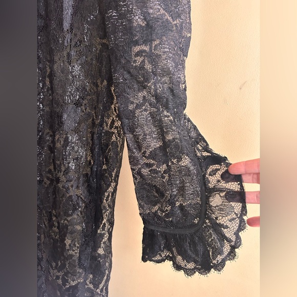 Vinage 70s Léo chevalier lace dress - Picture 8 of 16